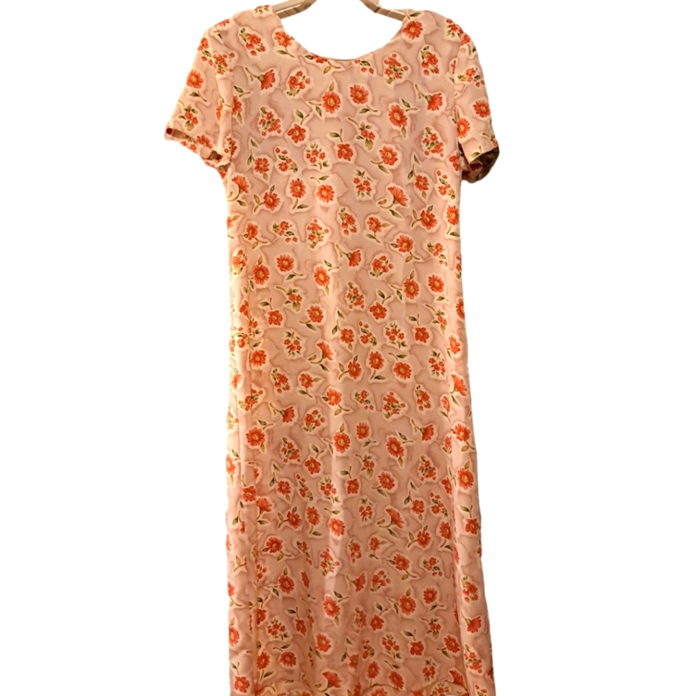 Kathie Lee Collection Floral Maxi Dress - Pink and Orange